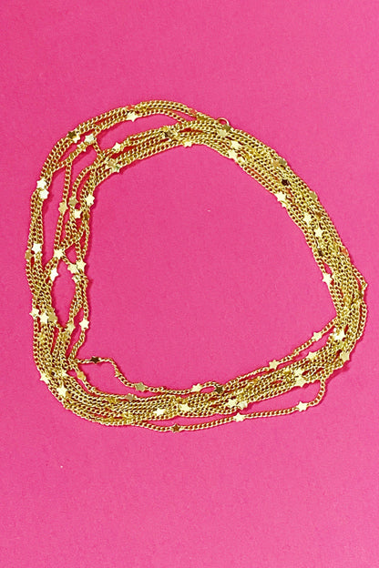 Gold Tiny Stars Convertible Necklace (Or Bracelet)