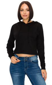 Black French Terry Cropped Hoodie (Includes Plus!)
