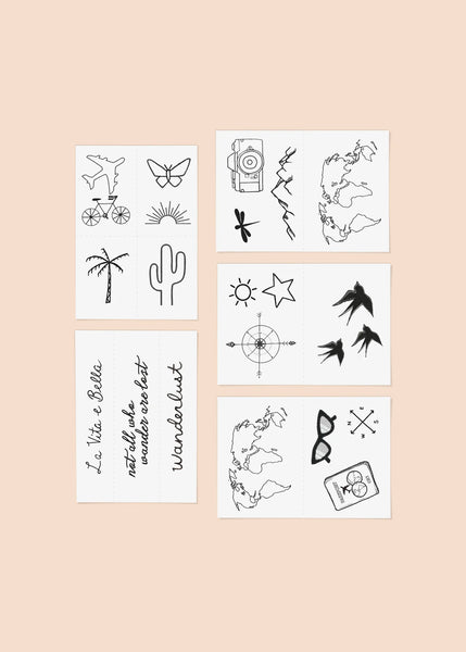 Inked by Dani - Destination Pack - Temporary Tattoos