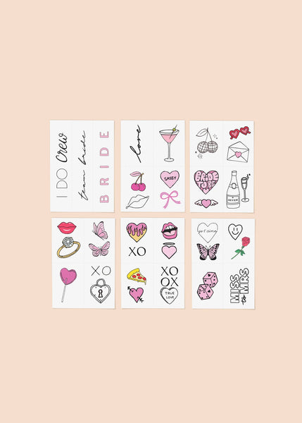 Inked by Dani - Bachelorette Babe Pack - Temporary Tattoos
