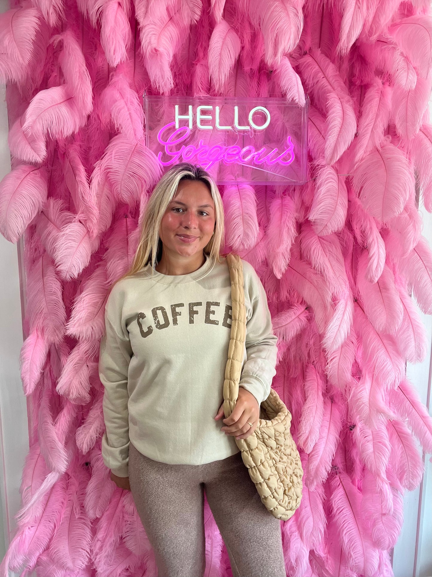 Sand "Coffee" Crewneck Sweatshirt (Includes Plus!)