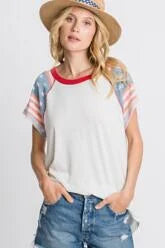 Stars and Stripes Sleeve Tee (Includes Plus!)