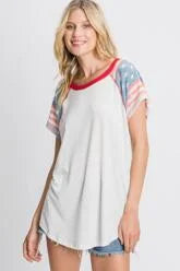 Stars and Stripes Sleeve Tee (Includes Plus!)