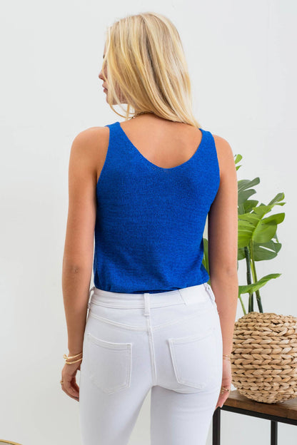 Royal Blue Knit Tank Top
