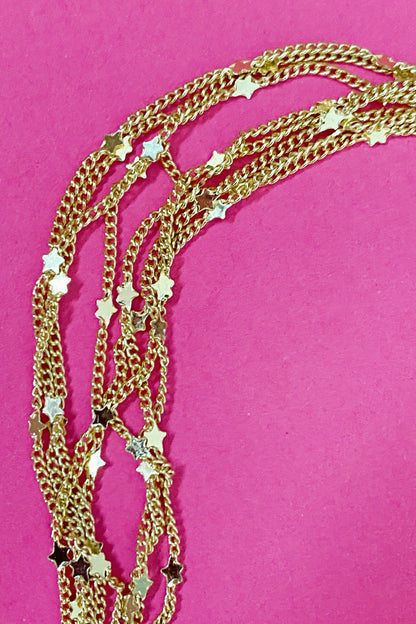 Gold Tiny Stars Convertible Necklace (Or Bracelet)