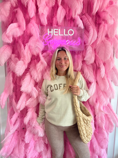 Sand "Coffee" Crewneck Sweatshirt (Includes Plus!)