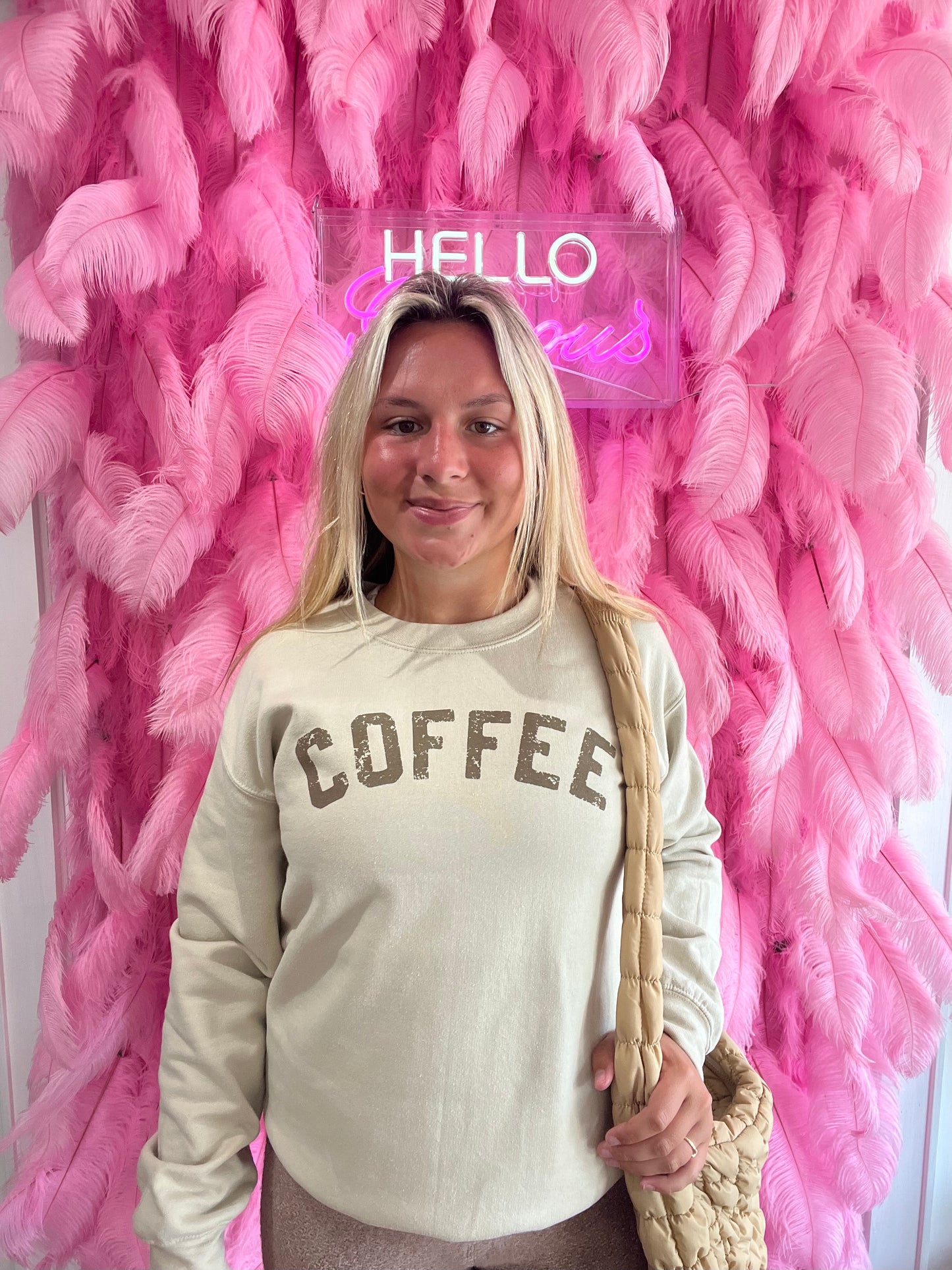 Sand "Coffee" Crewneck Sweatshirt (Includes Plus!)