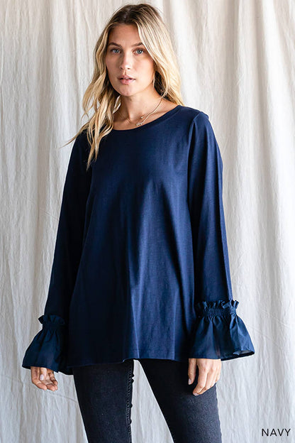 Navy Washed Cotton Tunic