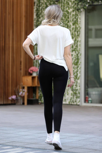 Black Cotton Everyday Leggings (Includes Plus!)