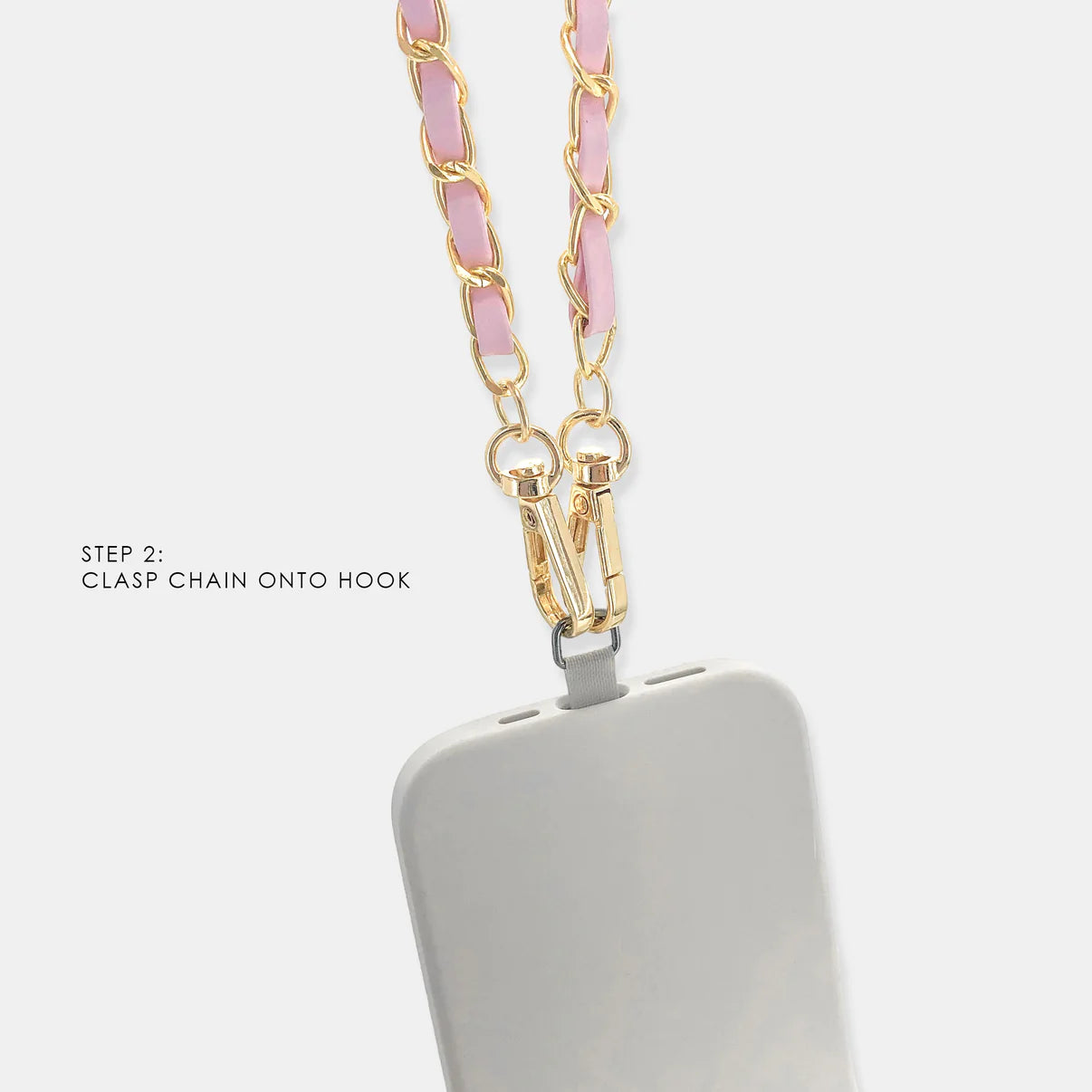 Hot Pink Vegan Leather Phone Chain - Wristlet Style
