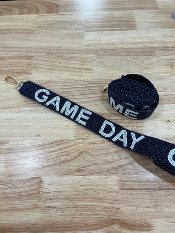 Beaded Game Day Purse Strap - Navy