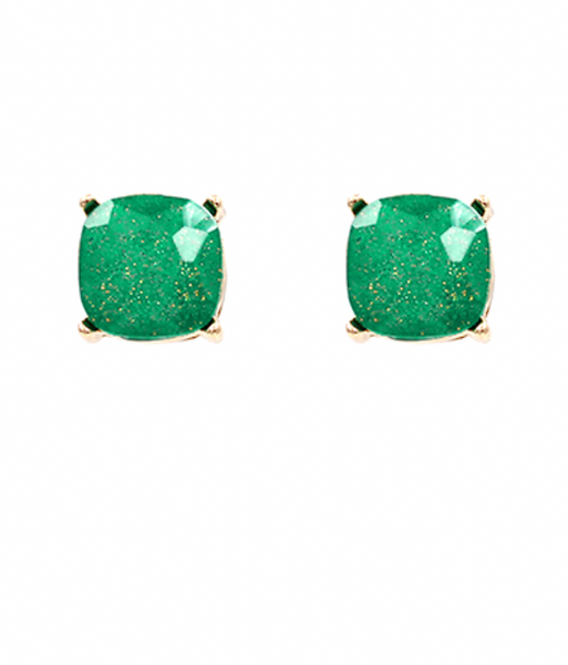 Glitter Glass Stud Earrings (7 Colors Available)
