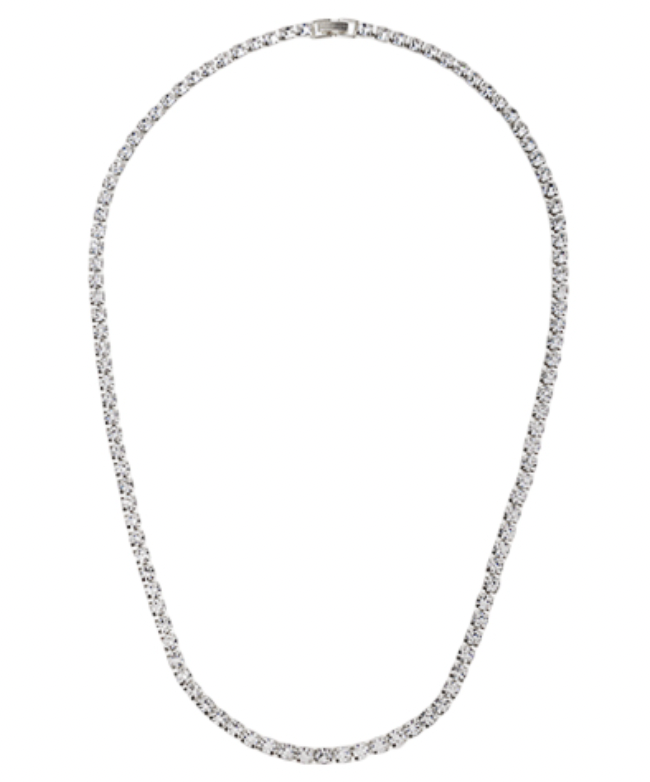 Tennis Necklace (5mm 24in) (Available in Gold or Silver Finish)