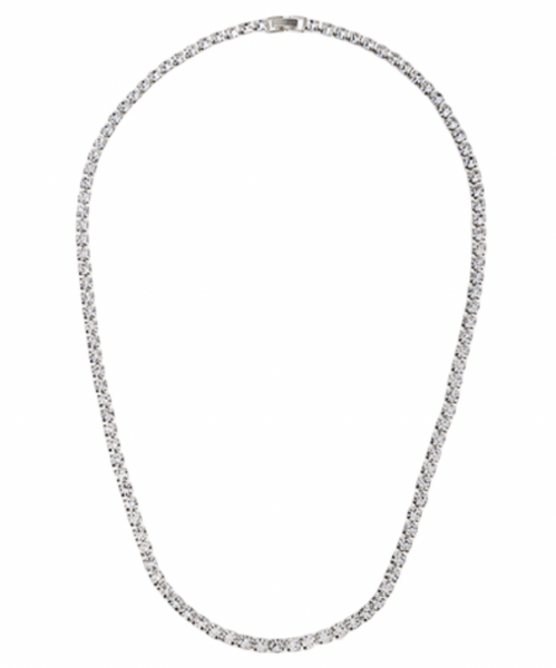 Tennis Necklace (5mm 24in) (Available in Gold or Silver Finish)