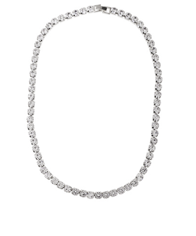 Tennis Necklace (6mm 18in) (Available in Gold or Silver Finish)