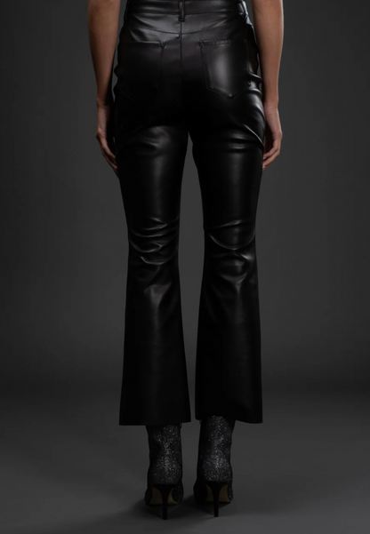 Black Faux Leather High Waisted Pants