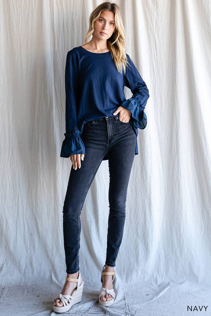 Navy Washed Cotton Tunic