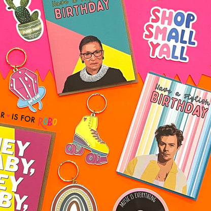 90s Retro Birthday Cards - Modern Greeting Cards for Women