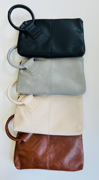 Faux Leather Wristlet (Available in 3 colors!)