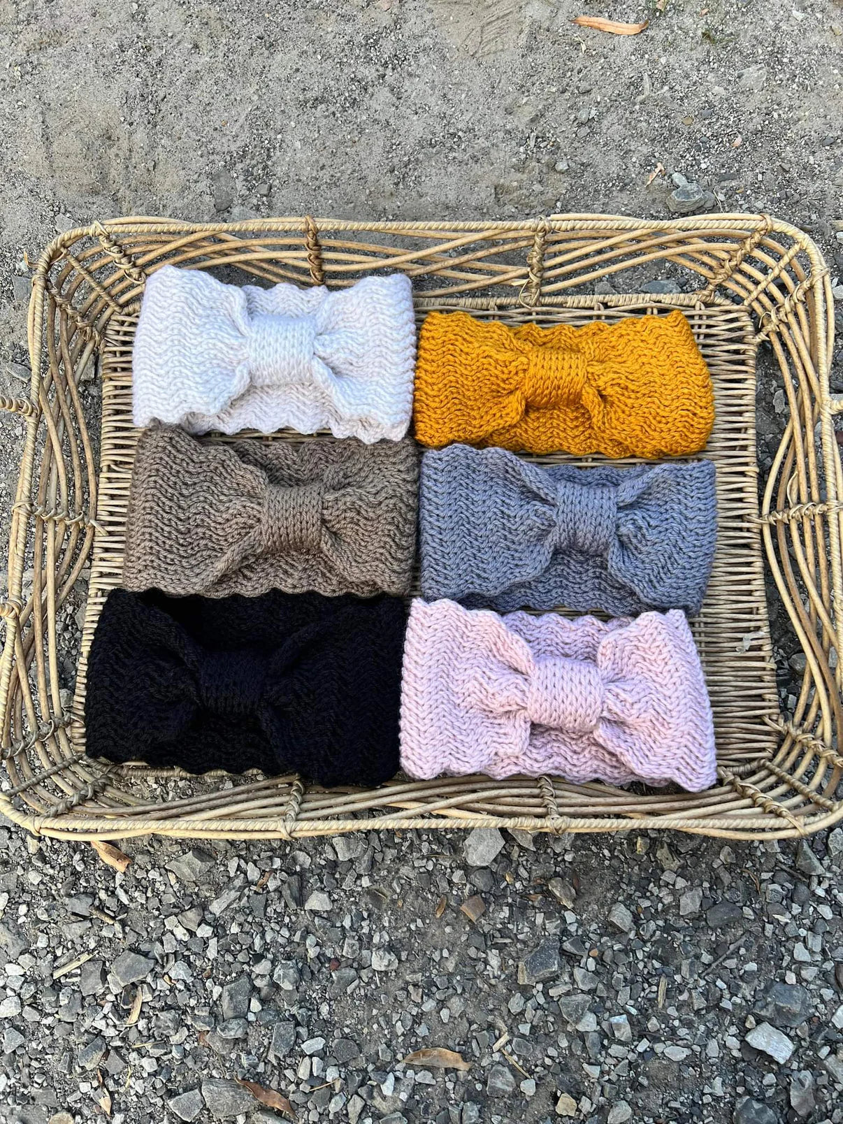 Cinched Bow Top Knit Headband