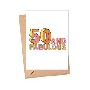 50th Birthday Card Milestone Funny Birthday Cards Sassy Card