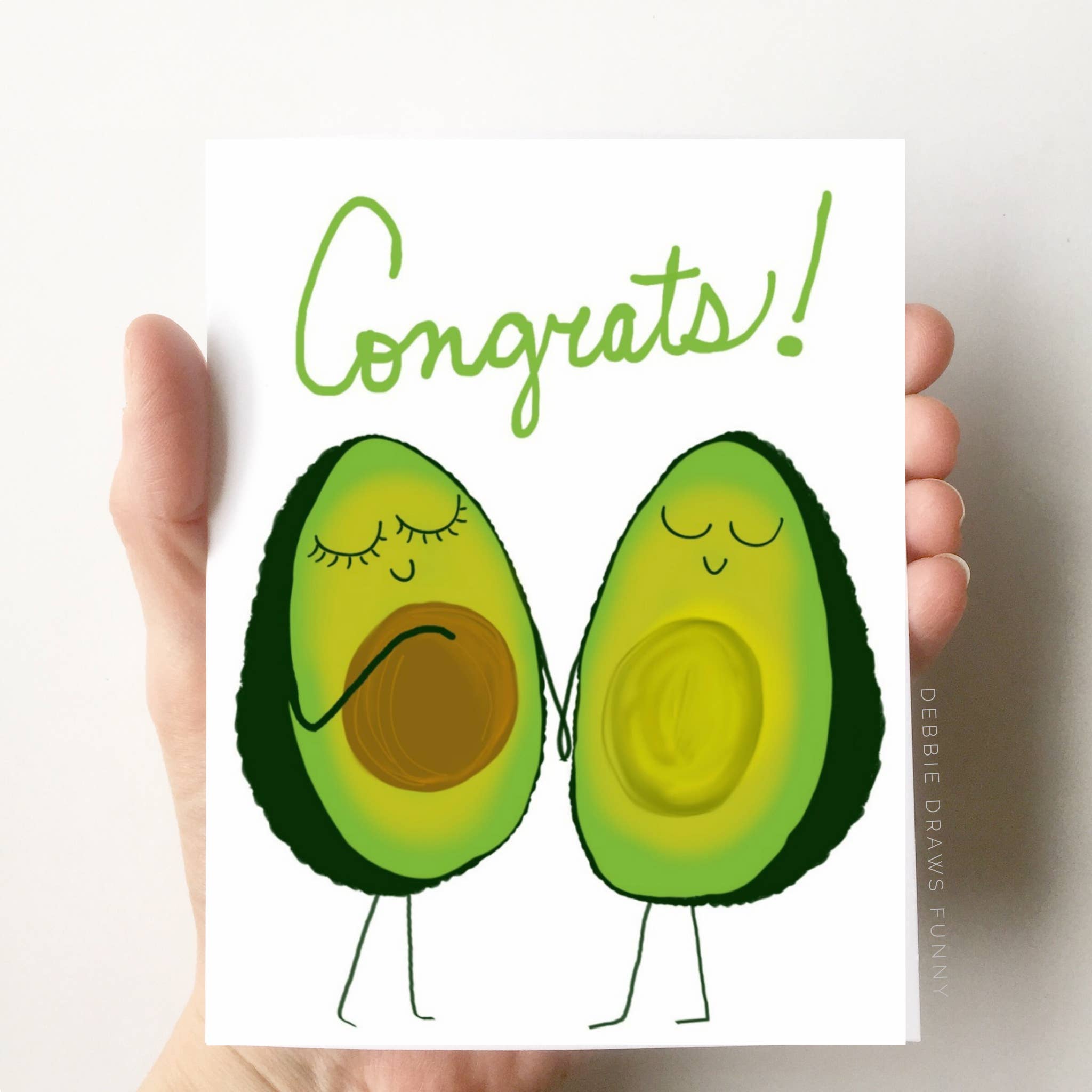 Congrats! Avocado Baby Card Pregnancy Card