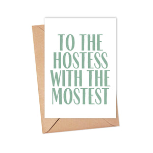 Hostess with the Mostest Thank You Card - Hostess Card