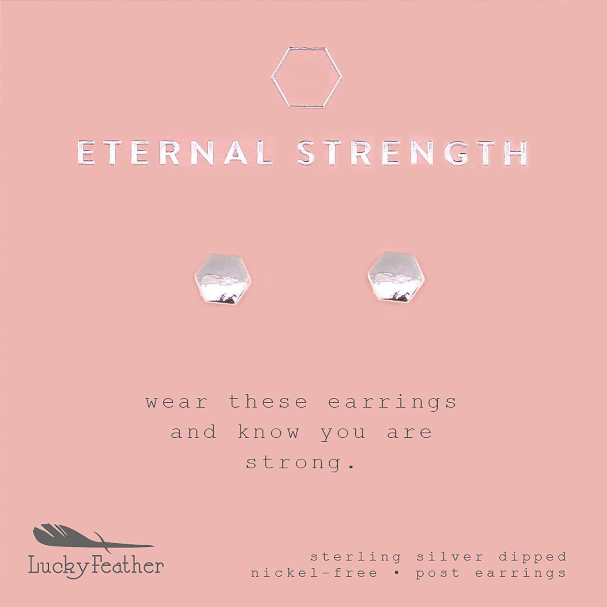 Eternal Strength - New Moon Silver Earrings