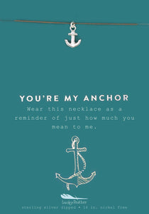 You're My Anchor - New Moon Silver Necklace