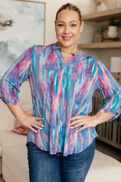 Lizzy Top in Blue Multi (ONLINE EXCLUSIVE!)