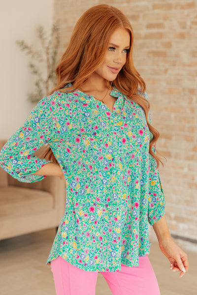 Lizzy Top in Emerald Floral (ONLINE EXCLUSIVE!)