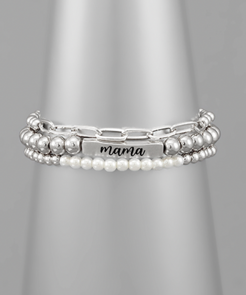 "Mama" Bracelet Set (Gold or Silver)