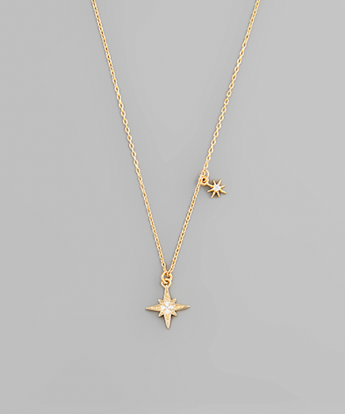 Pave Crystal Starburst Necklace