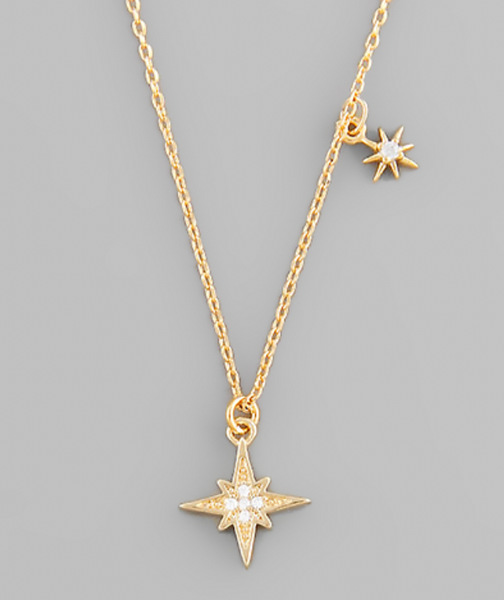 Pave Crystal Starburst Necklace