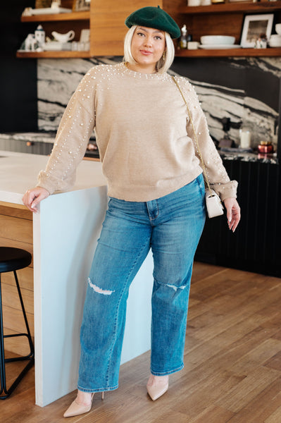 String Me Along Pearl Accent Sweater (ONLINE EXCLUSIVE!)