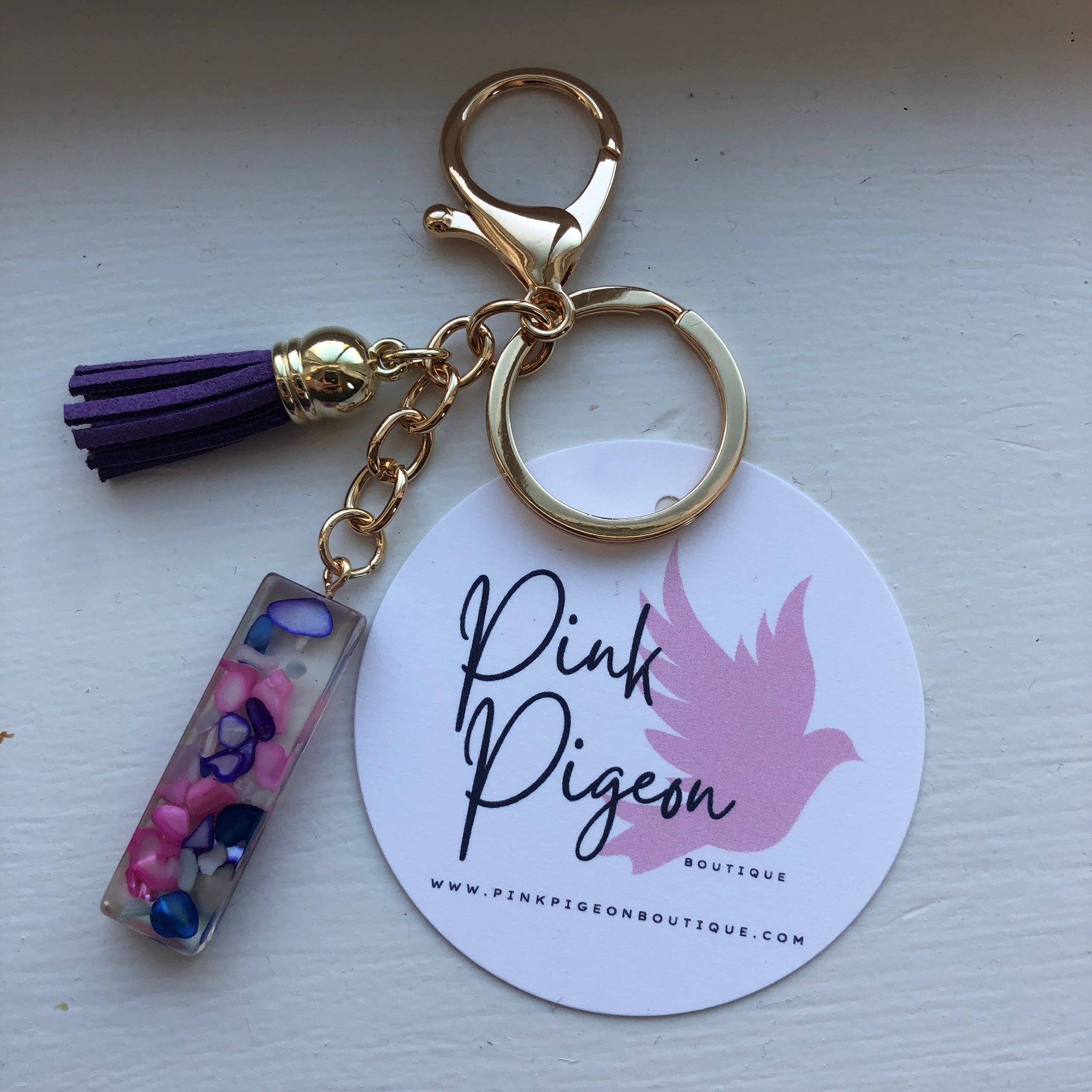 Acrylic Monogram Keychain – Pink Pigeon Boutique