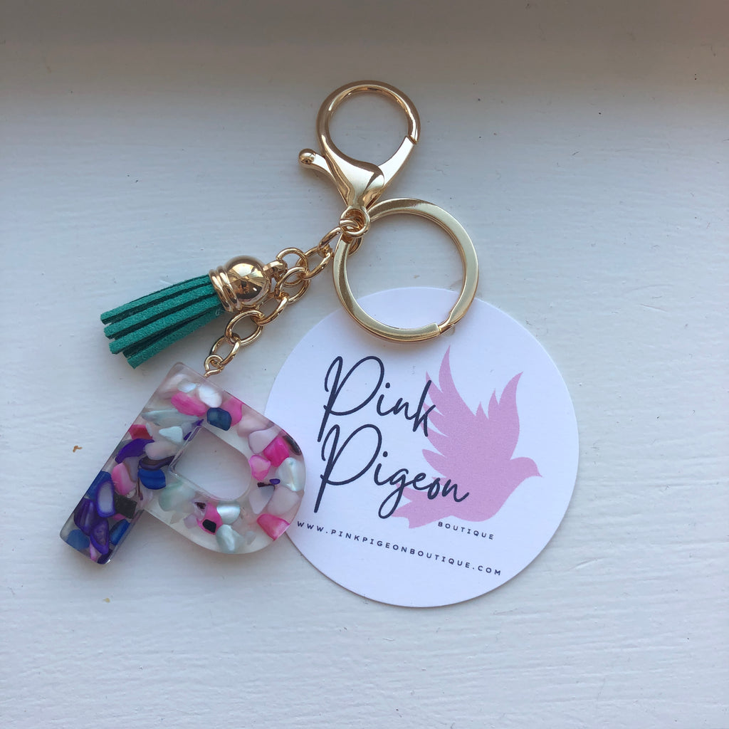 Acrylic Monogram Keychain – Pink Pigeon Boutique