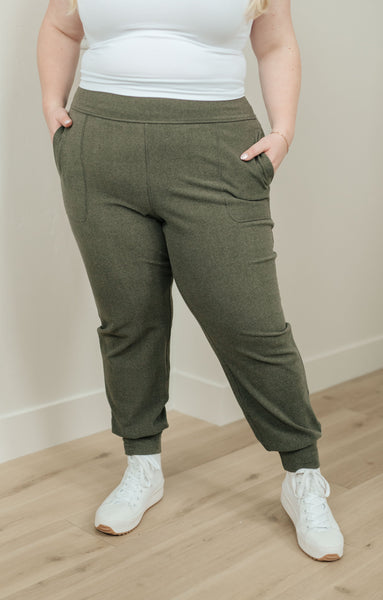 Where Are You High Rise Joggers in Olive (ONLINE EXCLUSIVE!)