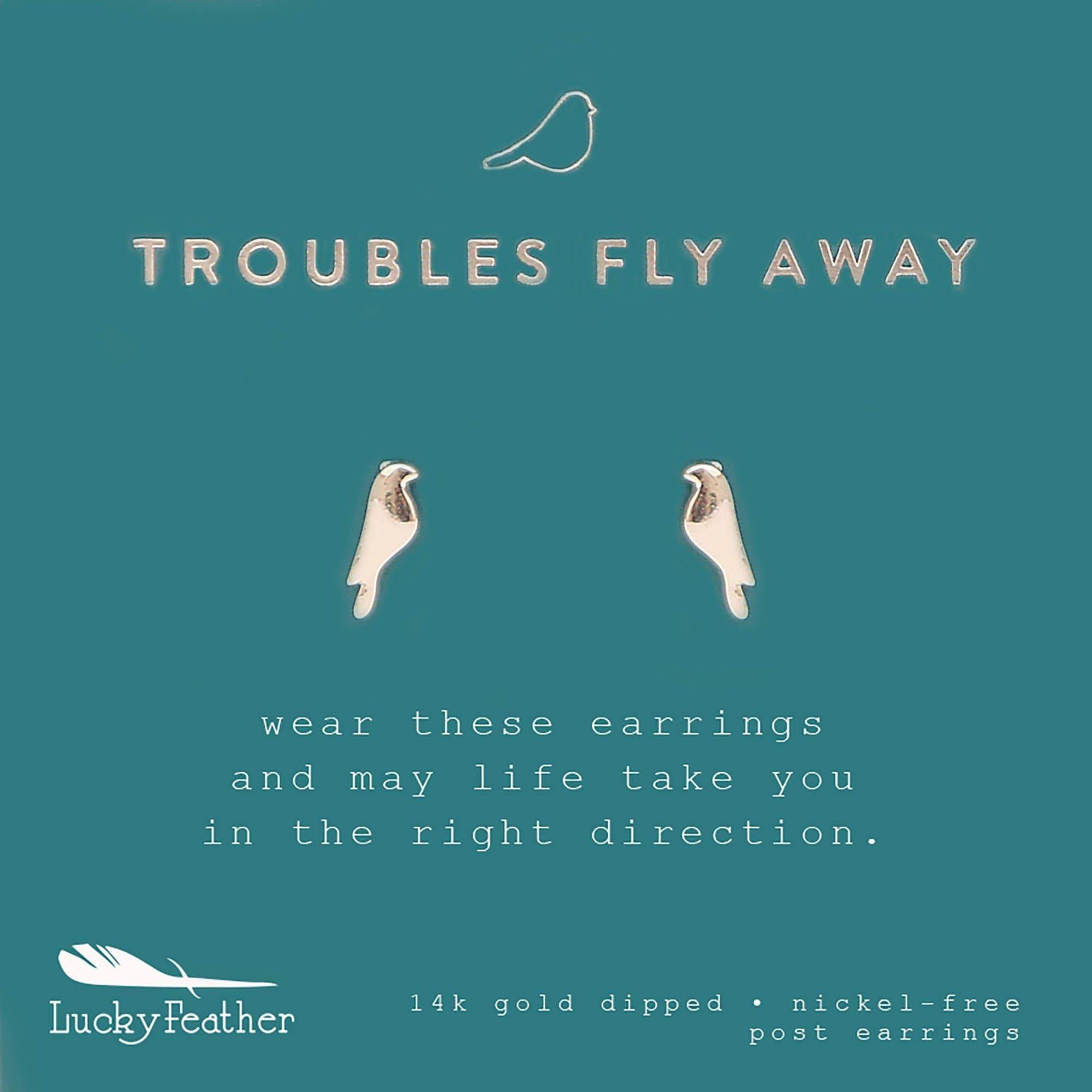 Troubles Fly Away - New Moon Silver Earrings