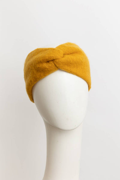 Huachi Twist Knot Boho Headband: Mustard