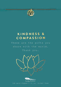 Kindness & Compassion - Lotus - New Moon Gold Necklace